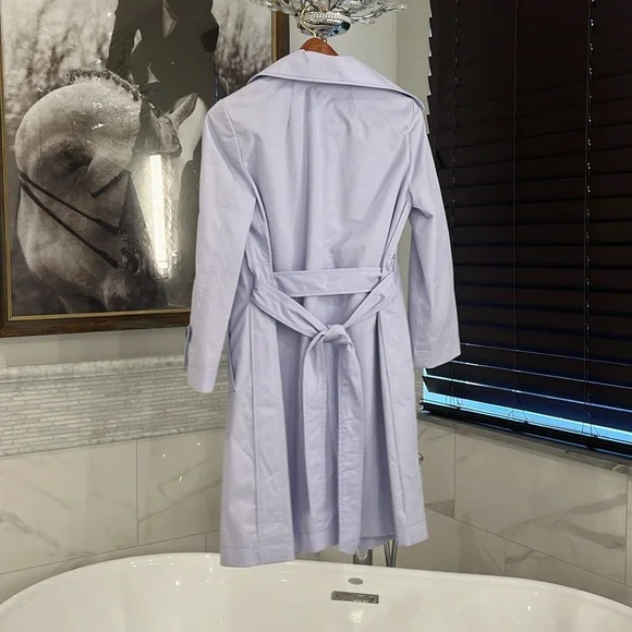 Banana Republic Water-Resistant Periwinkle Blue Trench Size Size Extra Small - Picture 3 of 8
